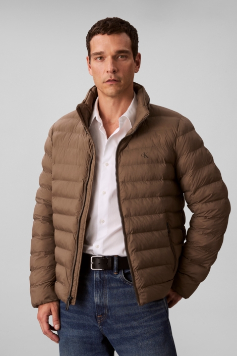 Calvin Klein ls nylon lt wt hooded fz puffer
